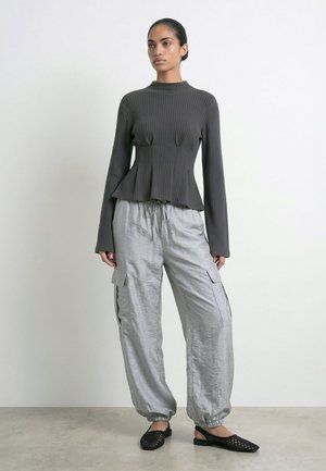 HYPEDROP, Long Sleeved HDCAROLINA PEPLUM - Long sleeved top - asphalt