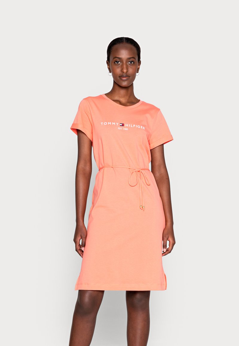 Tommy Hilfiger COOL HILFIGERDRESS Jersey dress coral blossom/orange