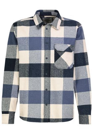 KARIERTES LANGARM MIT BRUSTTASCHE UND DRUCKKNÖPFEN - Hemd - blau