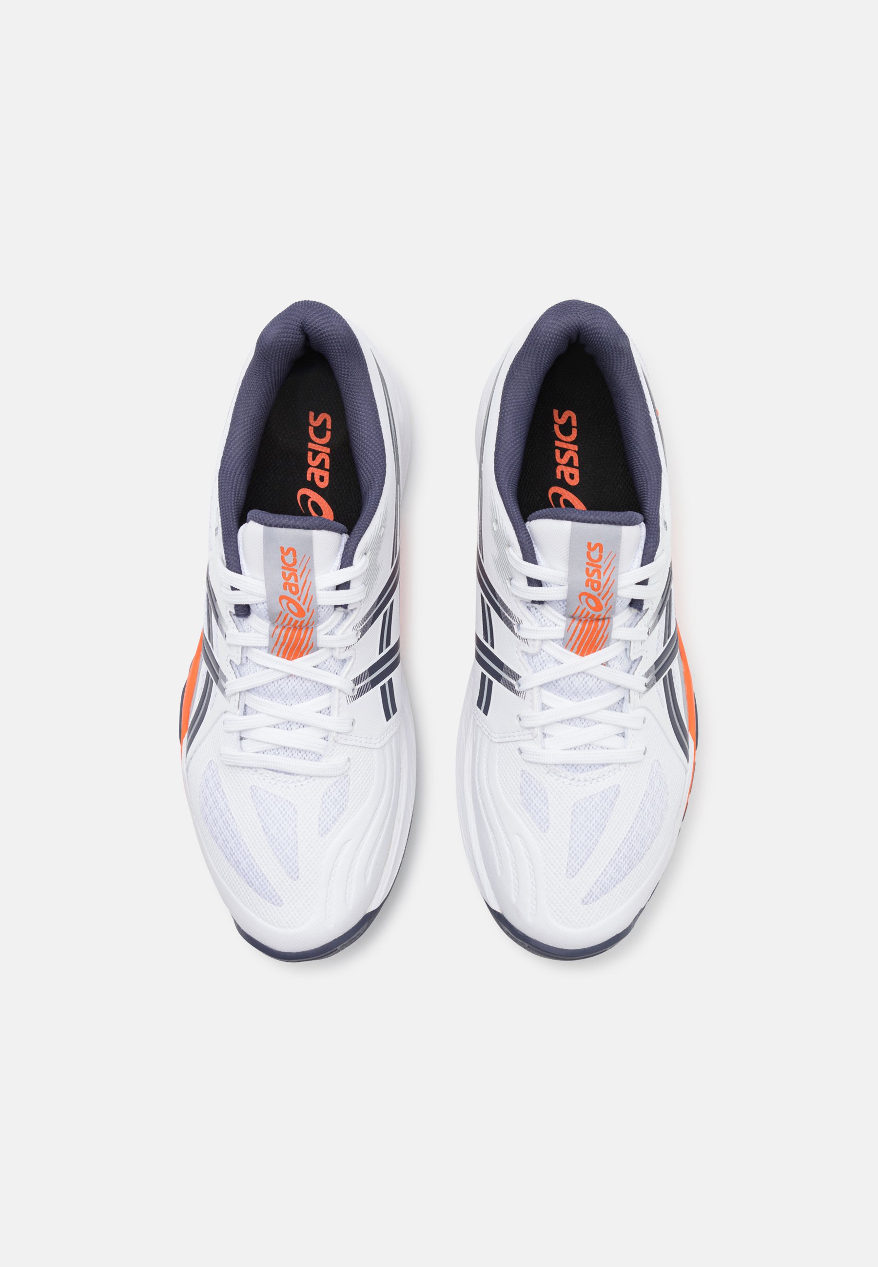 ASICS POWERBREAK - Handball shoes - white/nova orange/white