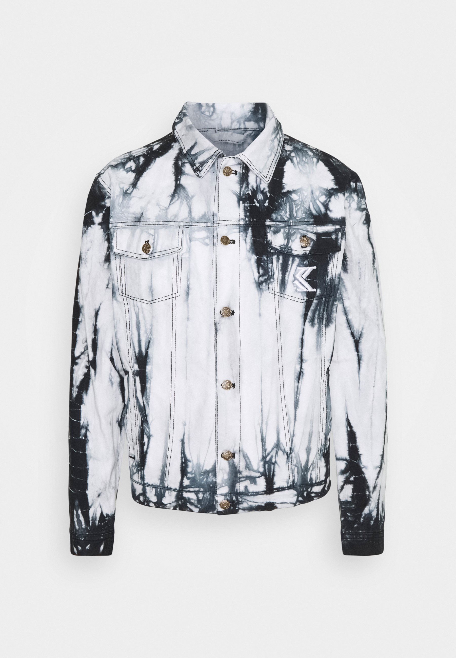 tie dye white denim jacket