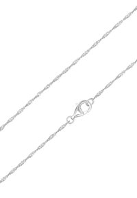 Silberne, gedrehte Kettenarmband mit einem sicheren Karabinerverschluss, das eine elegante, glatte Textur und ein gleichmäßiges, glänzendes Finish aufweist.