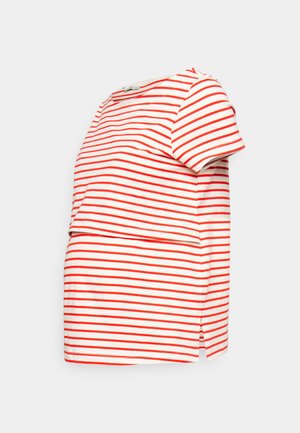 Anna Field MAMA MATERNITY LONG TEE  - T-shirts basic - red/off-white