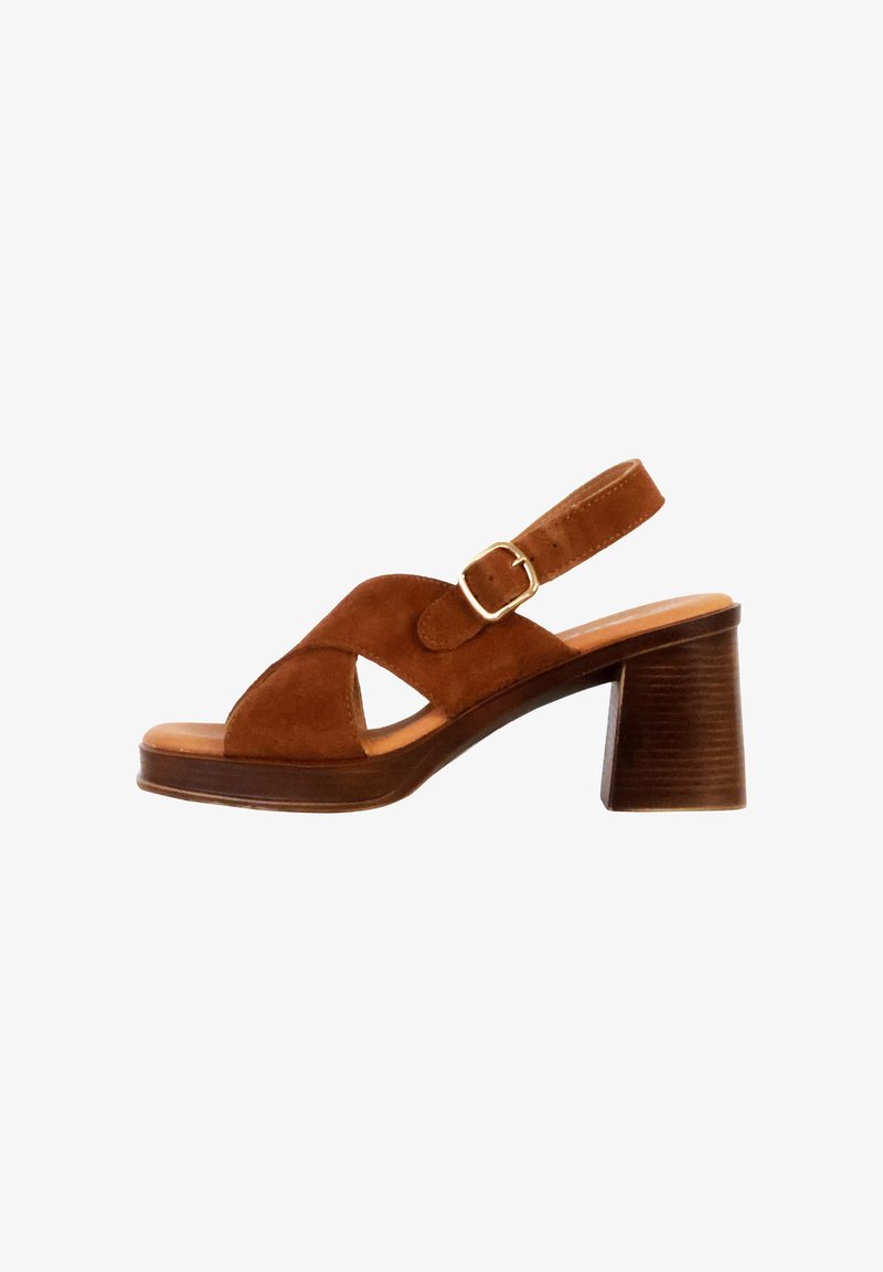 Divine Factory ALENOA - Platform sandals - camel