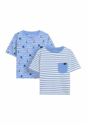 REGULAR FIT - 2-PACK SAILBOAT STRIPE - Print T-shirt - blue