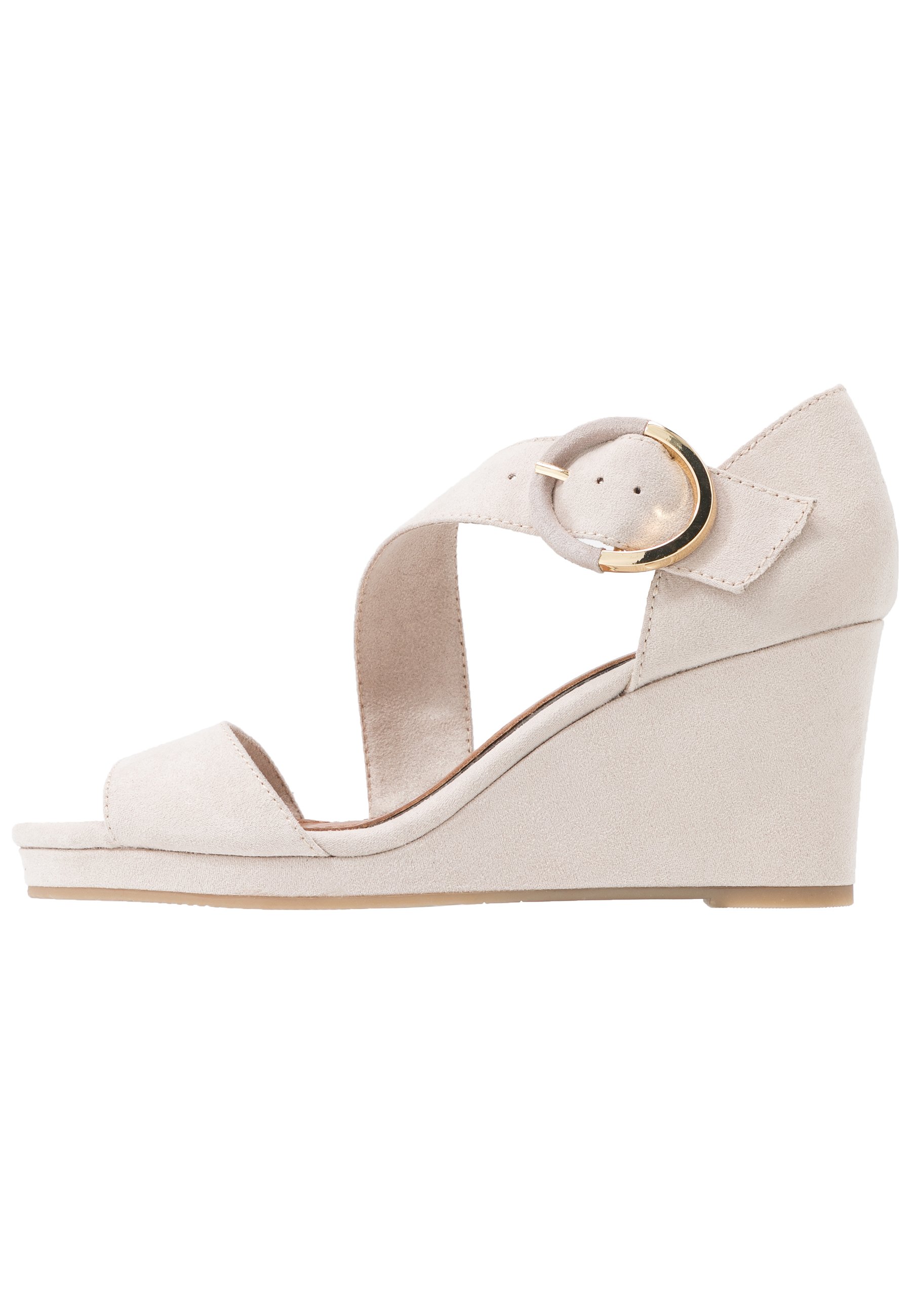 Tamaris Sandalen met sleehak - ivory/Beige - Zalando.nl