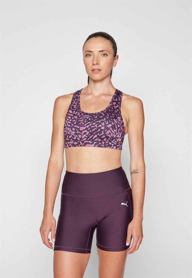 Puma KEEPS BRA - Vidēja atbalsta sporta krūšturis - midnight plum