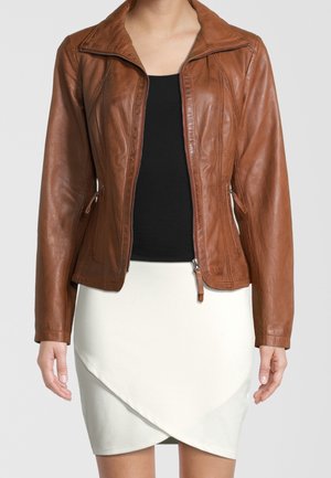 Leren jas - cognac