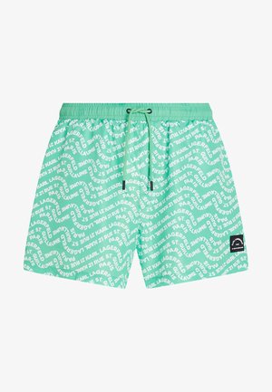 KARL LAGERFELD WAVE - Badeshorts - wave all over print summer green