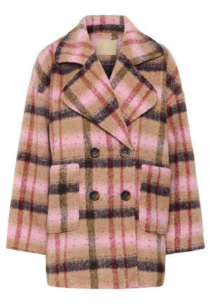 NYLON COAT - Kurzmantel - brown red check