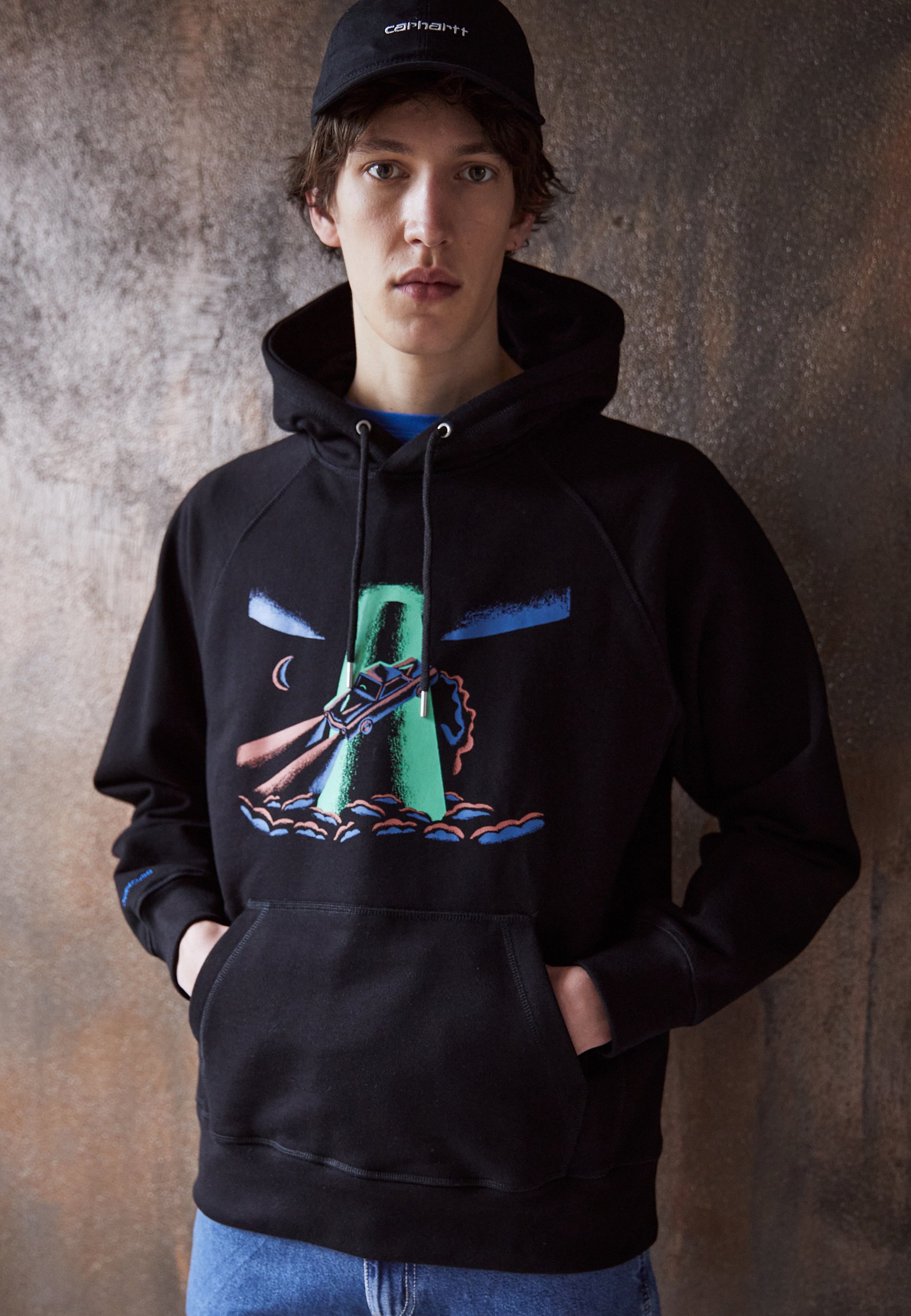 Wood Wood FRED ABDUCTION HOODIE - Felpa - black/nero - Zalando.it