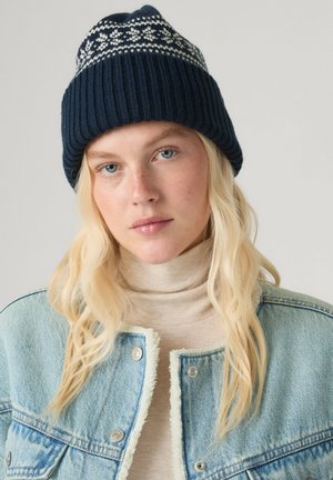 Levi's®, NORDIC BEANIE CORALIE FAIRISLE BEANIE NA - Gorro - coralie fairisle beanie navy blazer - blues