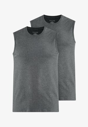FALKE Daily Comfort 2-Pack Muscle Shirt - Maglietta intima - dark grey heather