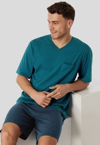 Schiesser V-AUSSCHNITT - COMFORT ESSENTIALS SET - Nachtwäsche Set - jeansblau