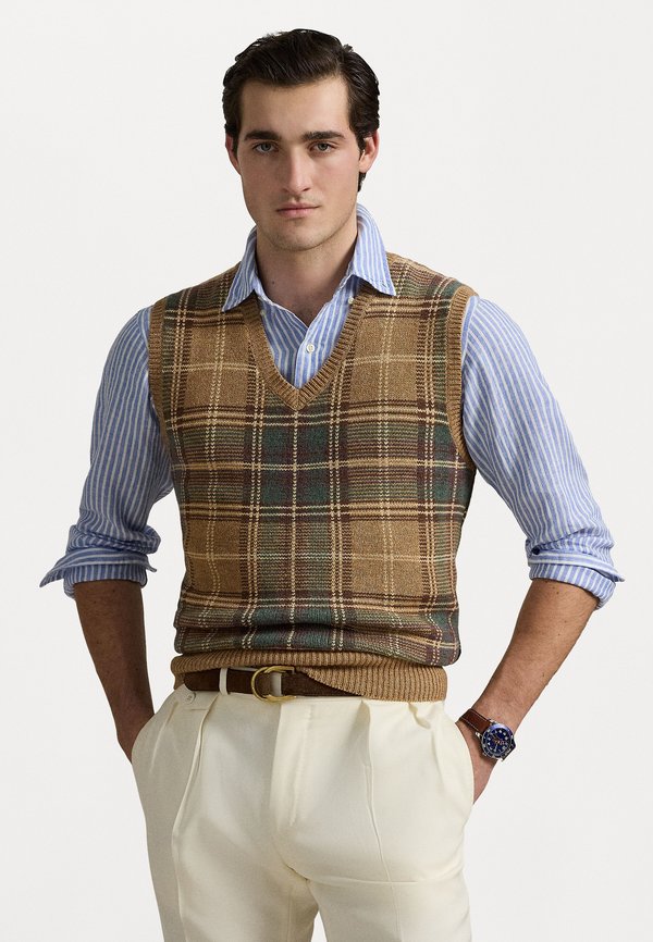 SLEEVELESS - Jumper - tan combo - Main Image