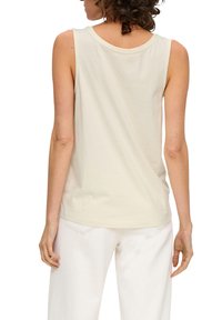 s.Oliver MIT HÄKELSPITZEN-DETAILS - Top - beige