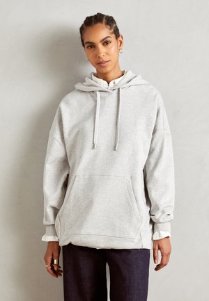 OVERSIZED MIT KAPUZE - Freizeitkleid - light grey