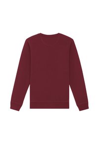 Bordeaux kleurige sweatshirts met ronde hals en lange mouwen. Gladde textuur, geribde manchetten en zoom, en een klassieke pasvorm met een ronde halslijn.