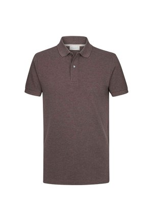 Poloshirt met korte mouwen in bordeauxrode katoen. Voorzien van een klassieke kraag, een drieknoopsbies en een zachte, gestructureerde afwerking.