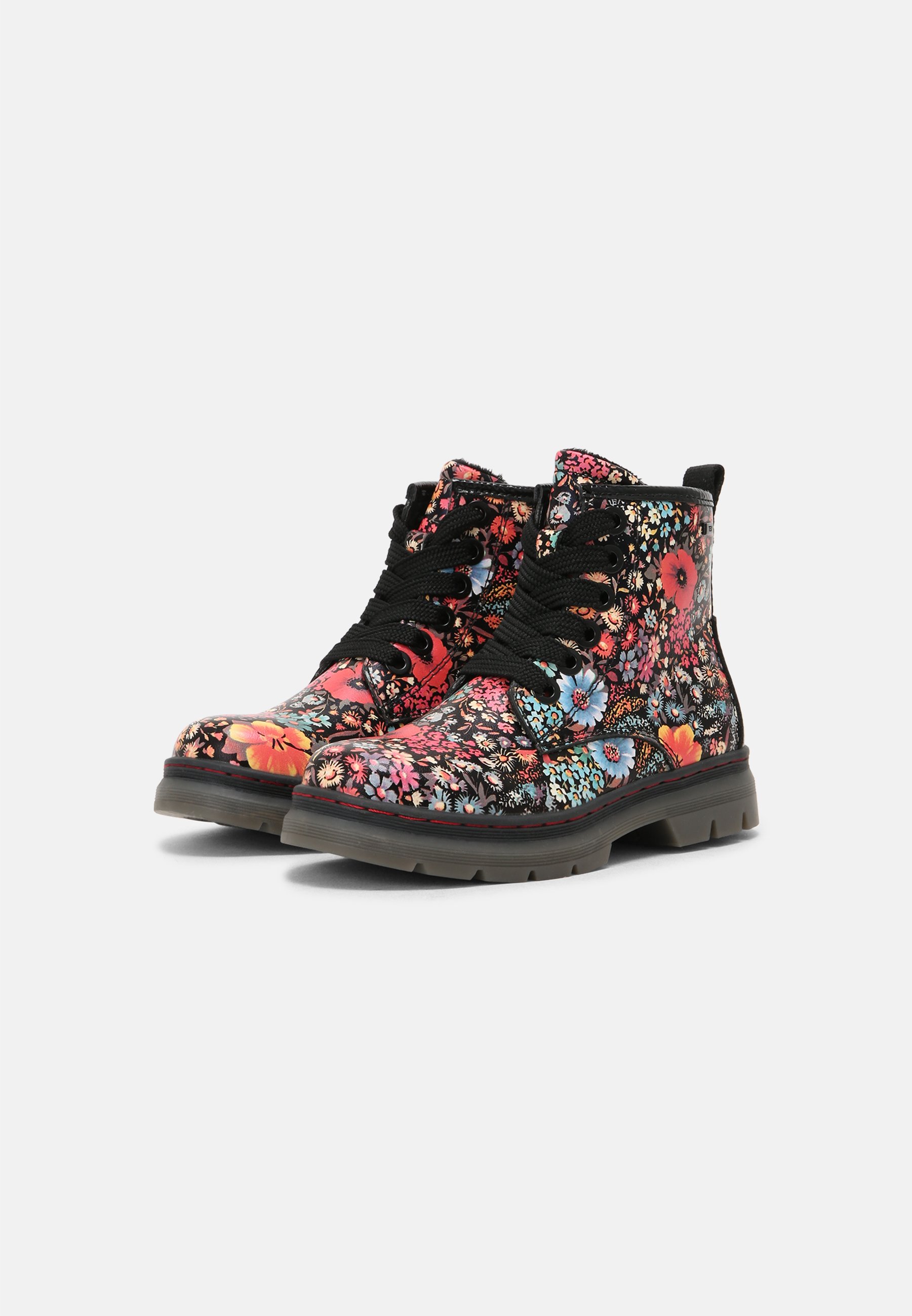TOM TAILOR Stivaletti stringati - black/multi/multicolore - Zalando.it