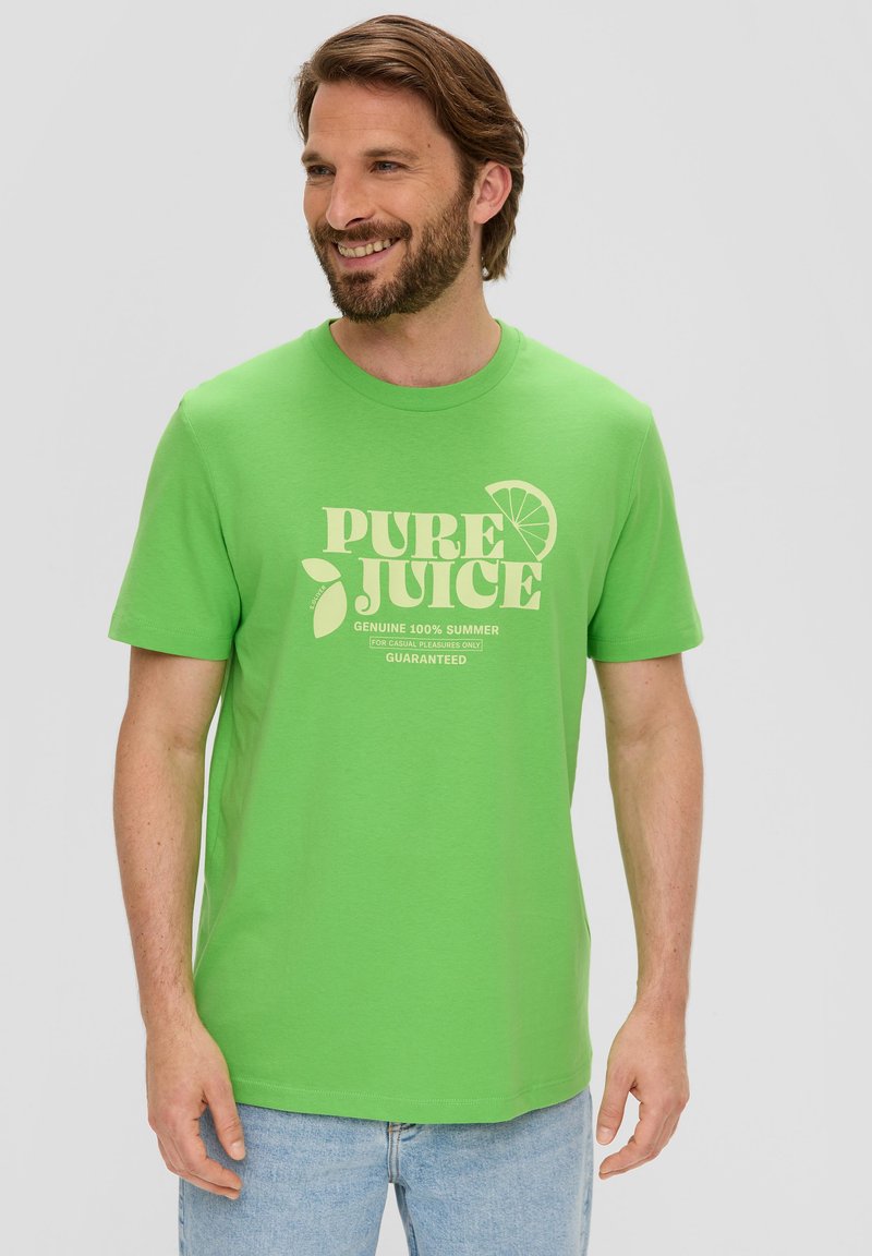 s.Oliver FRONTPRINT - T-shirt print - grün