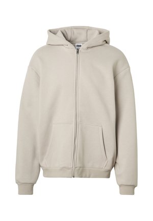 Urban Classics, URBAN CLASSICS FLUFFY ZIP HOODY - Cipzáras pulóver - cloud