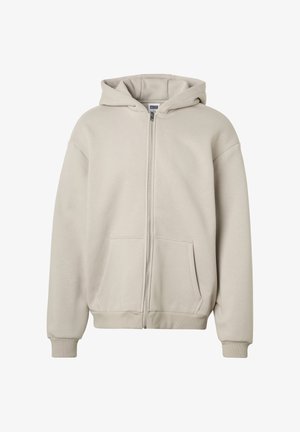 Urban Classics, URBAN CLASSICS FLUFFY ZIP HOODY - Cipzáras pulóver - cloud