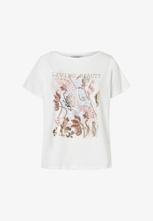 More & More, MORE & MORE LOCKERES KURZARMSHIRT, KUNSTVOLLER PRINT - T-Shirt print - off white