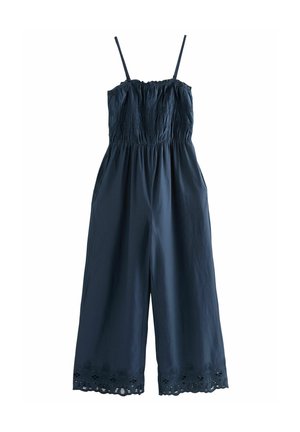 SHIRRED WIDE LEG - Overal - navy