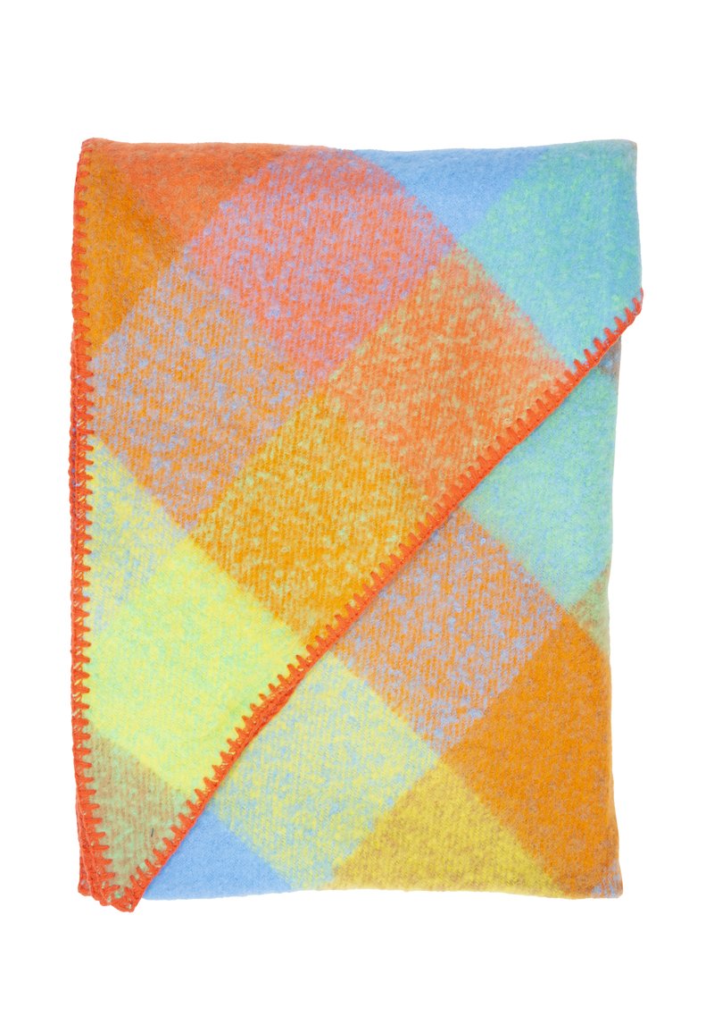 Foulard Multicolore En Laine Et Soie April - Largeur 190 Cm, Neuf Sans étiquettes