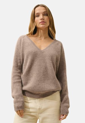 ARISTA V-NECK - Pullover - heather caribou