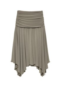 ASYMMETRIC - MIDI - Suknja A kroja - brown
