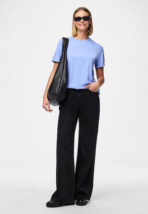 PCRIA FOLD UP SOLID TEE - T-shirt basique - hydrangea