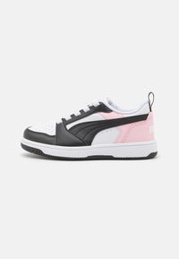 Unselected, white/black/whisp of pink