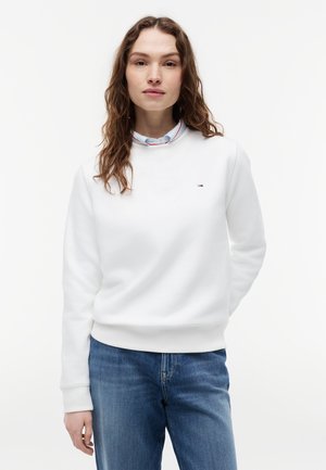 Tommy Jeans, FLAG CREW - Mikina - white