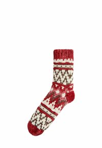 CHUNKY REGULAR FIT - Zoknik - red fairisle
