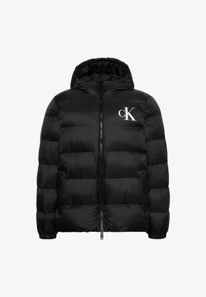 Calvin Klein Jeans, LS LTWT NYLON PADDED HOODED PUFF - Winterjas - black