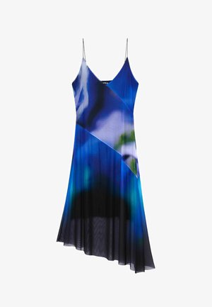 Desigual, ASYMMETRICAL SLIP DRESS M C LACROIX - Vestito casual - black