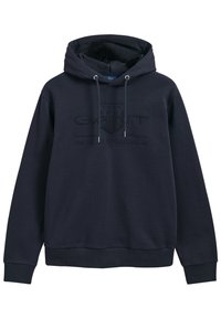 TONAL SHIELD HOODIE - Džemperis su gobtuvu - evening blue