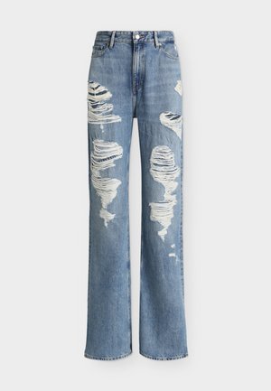 Good American, KHLOE SHREDDED JEAN - Straight leg jeans - indigo