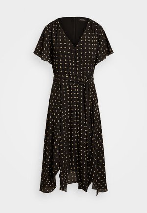 KANGANI DAY DRESS - Shirt dress - black/tan