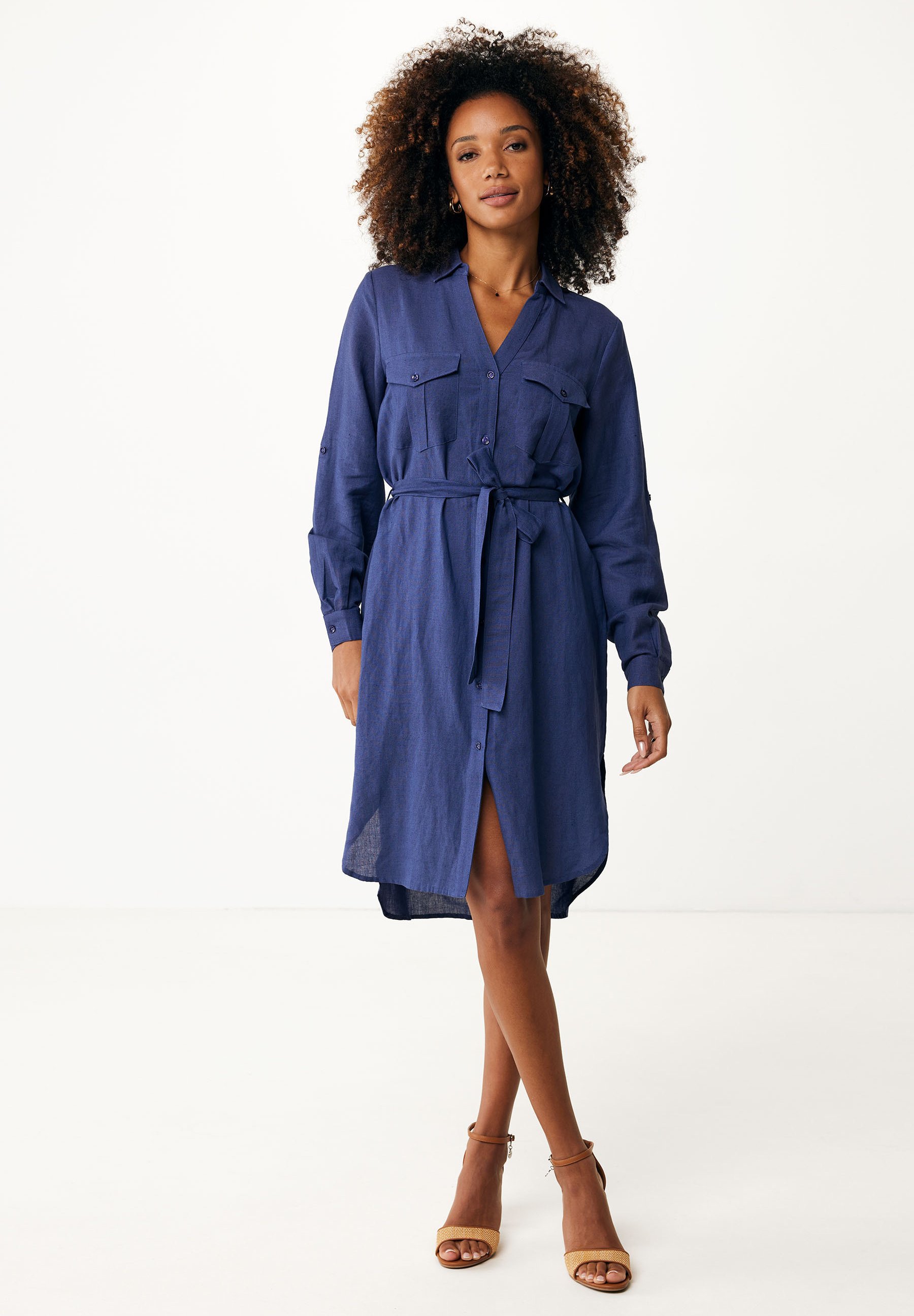 Mexx MIDI - Shirt dress - navy/blue - Zalando