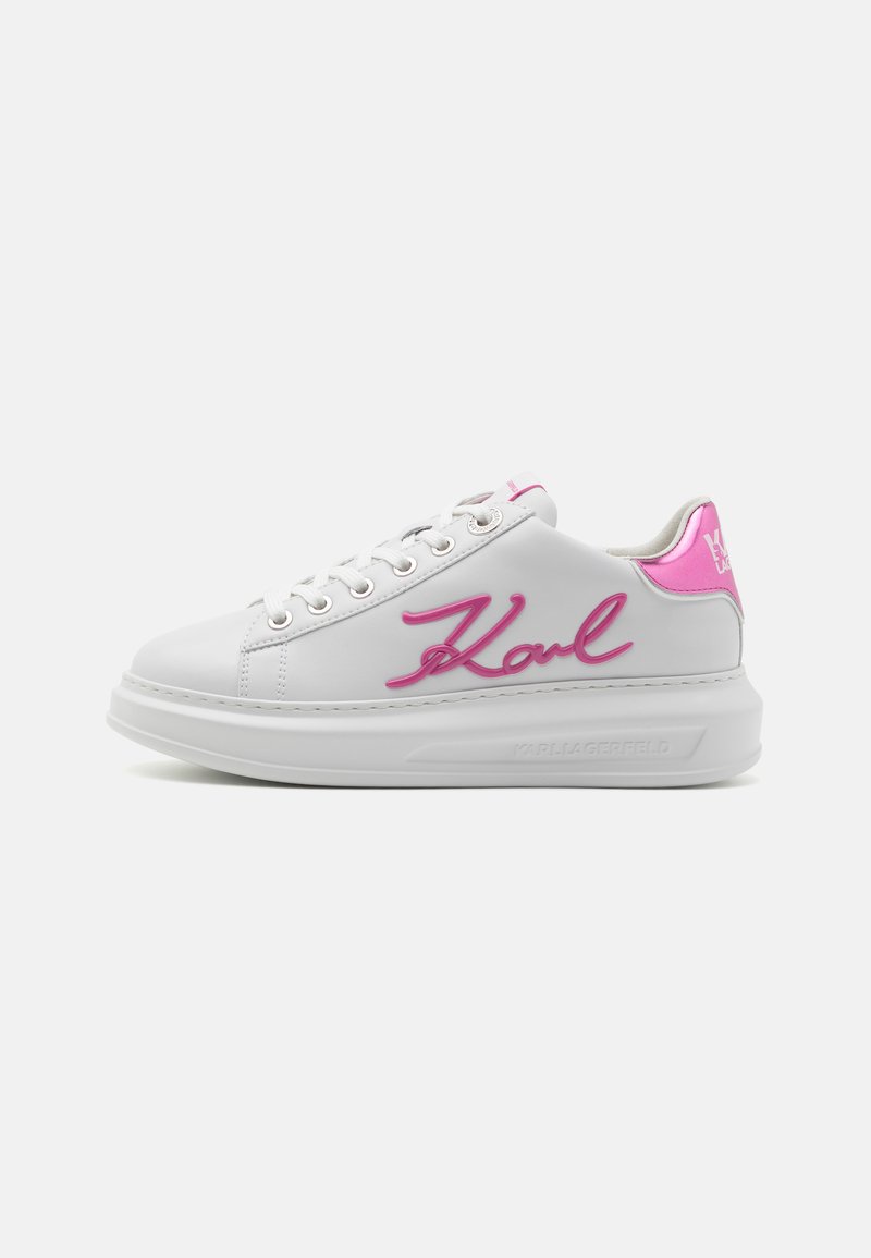 KARL LAGERFELD KAPRI SIGNIA LACE - Baskets basses - white/pink