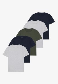 5 PACK - Camiseta básica - dark blue/grey/khaki