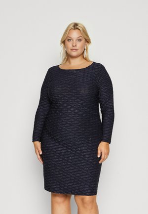 ONLY Carmakoma CARASTRA GLITTER DRESS - Trikotaažkleit - blues/frosted almond