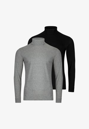 Ragman 2 PACK - Langarmshirt - schwarz/hellgrau