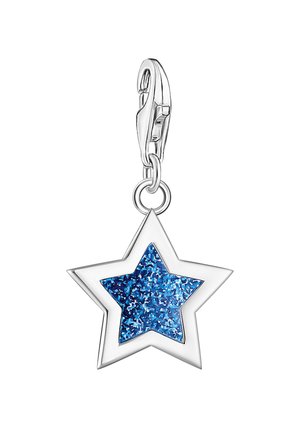 Anhänger - silberfarben dunkelblau