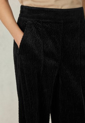 Next, CORD WIDE LEG TROUSERS - Pantalon classique - black