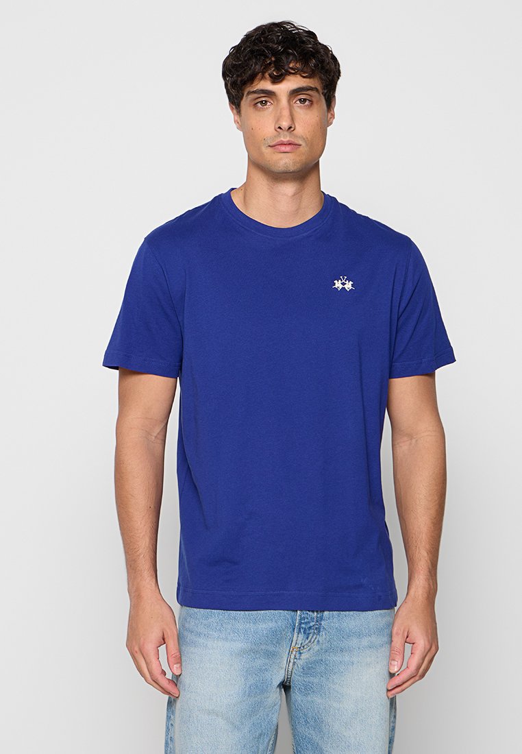 LA MARTINA T-shirt basic blauwgrijs