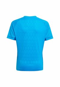 Kortärmad träningströja i klarblått, med en strukturerad mönstring och rundad halsringning. Tillverkad av lätt och andningsbar tyg.